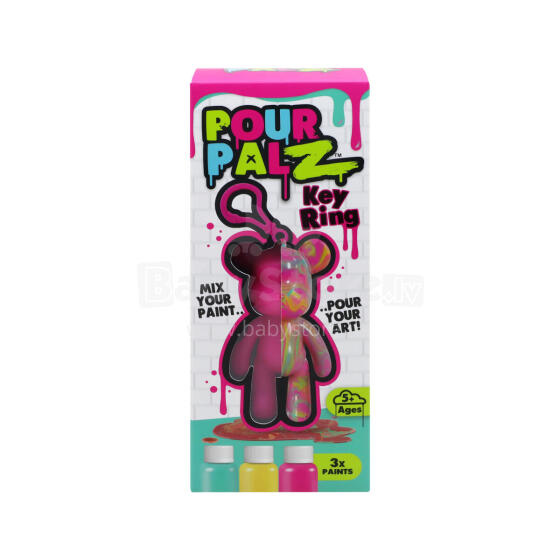 Pour Palz DIY Mini Paint Bear w/keychain