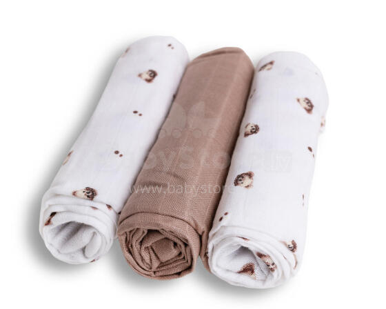Diaper - SET - TB0510/03 - BAMBOO - dwo-layer - size 70x70 cm  - BEARS