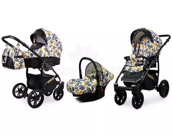 Babylux Miracle Art.286328 Gold Leaf Universal 3-in-1 stroller