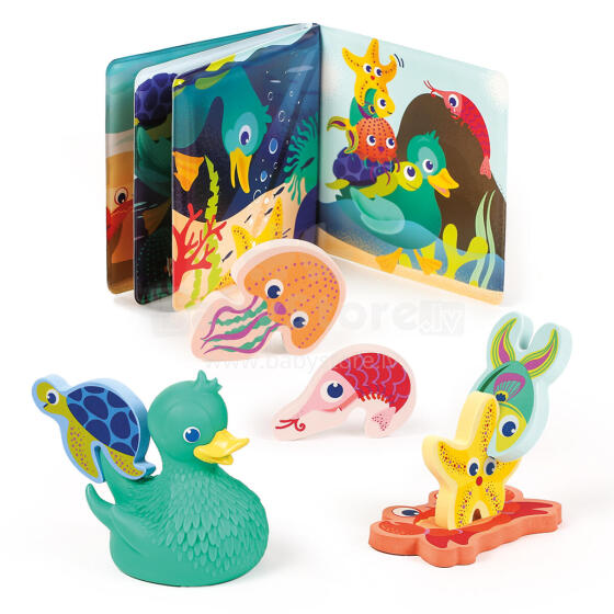 LUDI 3in1 Bath Set Happy Duck and Friends
