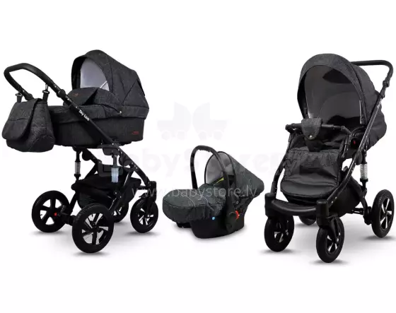 Babylux Sky Lark Art.286419 Black Flex  Universal 3-in-1 stroller