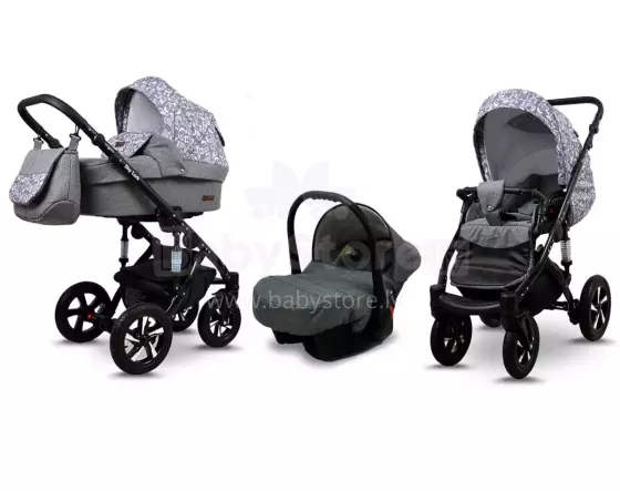 Babylux Sky Lark Art.286434 Grey Animals Universal 3-in-1 stroller
