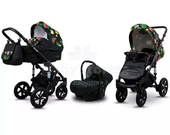 Babylux Sky Lark Art.286439 Paradise Flowers  Universal 3-in-1 stroller