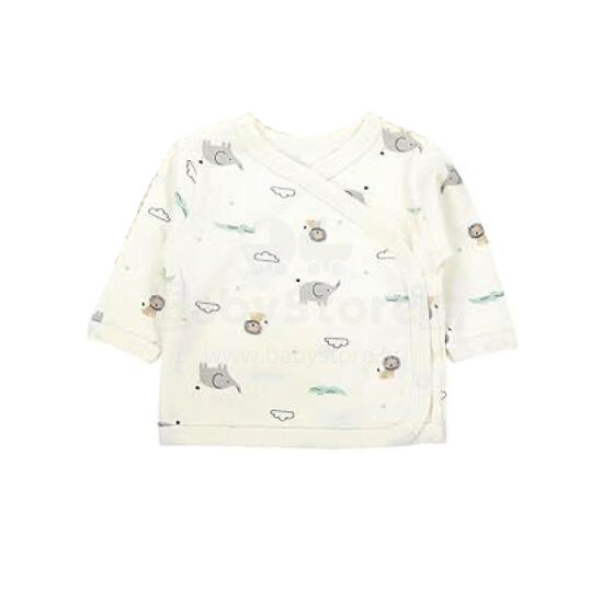 La Bebe™ Long-Sleeved Wrap Shirt for Newborn (1 pc), Art.024644, Size 50, 100% Cotton