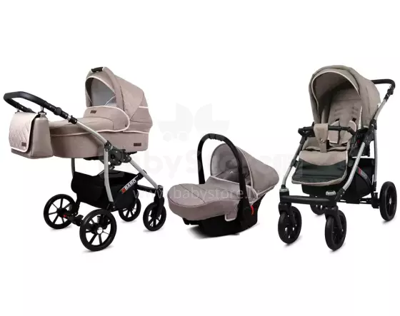 Babylux Qbaro Art.286464 Khaki Universal 3-in-1 stroller