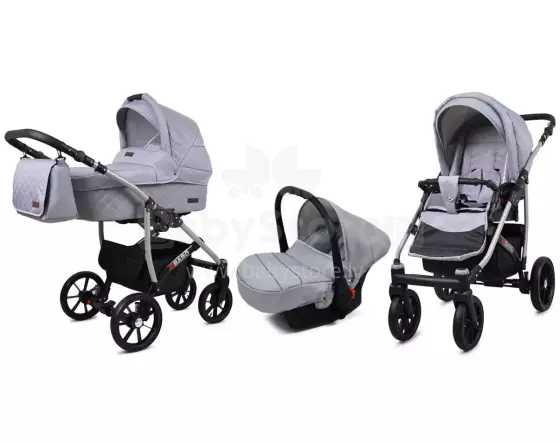 Babylux Qbaro Art.286468 Silver Universal 3-in-1 stroller