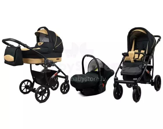 Babylux Largo Art.286473 Black Coffee Universal 3-in-1 stroller