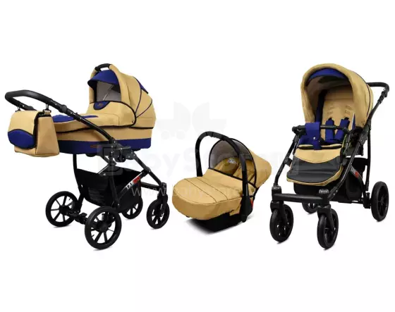 Babylux Largo Art.286480 Coffee Silver Universal 3-in-1 stroller