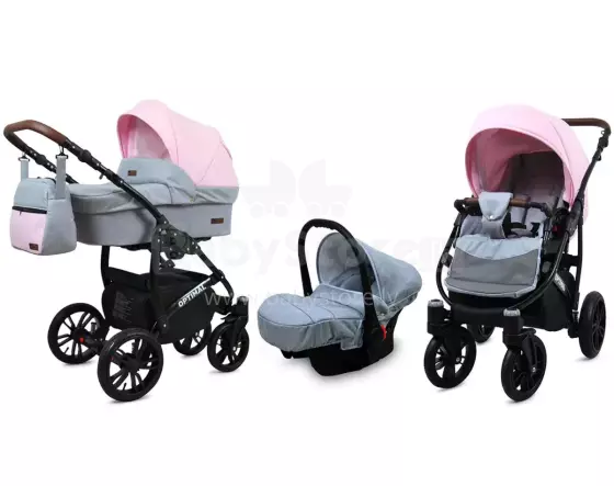 Babylux Optimal Art.286500 Light Pink Universal 3-in-1 stroller