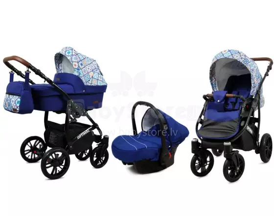 Babylux Optimal Art.286503 Portuquesse Tiles  Universal 3-in-1 stroller