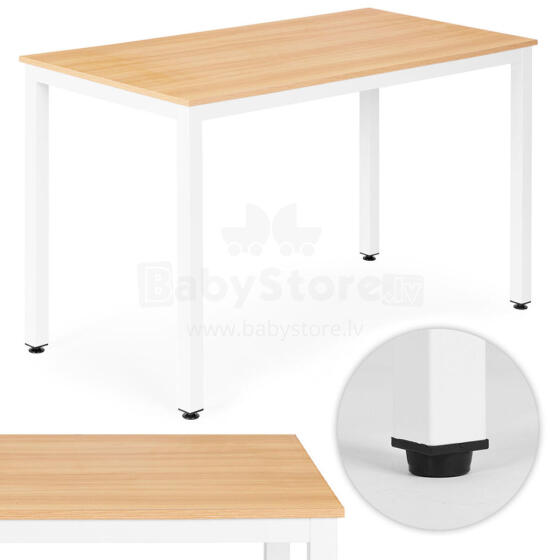 Galda virtuvei un ēdamzālei 4-5 personām datorgalda 120x60 cm gaišs ozols ModernHome
