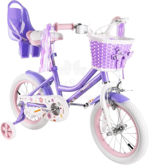 Rully Kids Bike Wheels Collas 12'  Art.286668 Violet  Children's two-wheeled bicycle with additional wheels