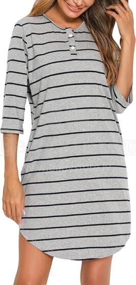Italian Fashion Night Dress Art.286677 Light Grey  Naktskrekliņs grūtniecēm / barošanai