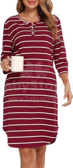 Italian Fashion Night Dress Art.286681 Wine Red  Naktskrekliņs grūtniecēm / barošanai