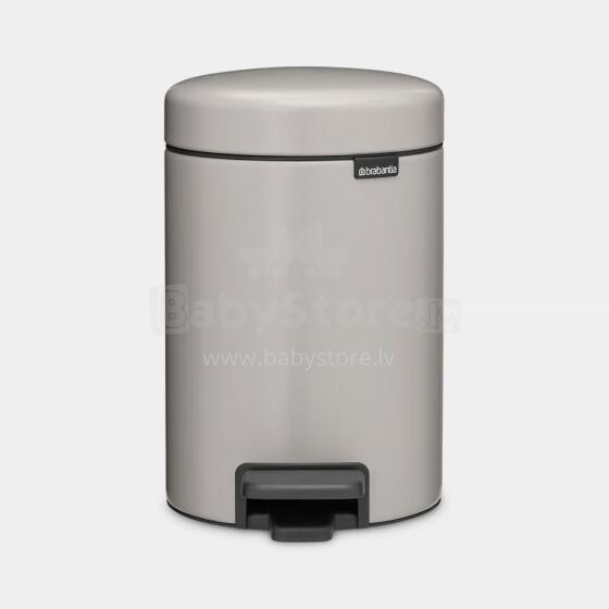 BRABANTIA atkritumu tvertne ar pedāli NewIcon, 3 l, Soft Grey