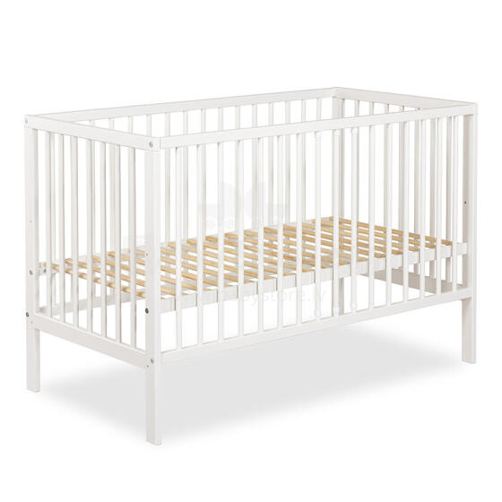 Klups Frania Art.286729 White Wooden crib 120x60cm