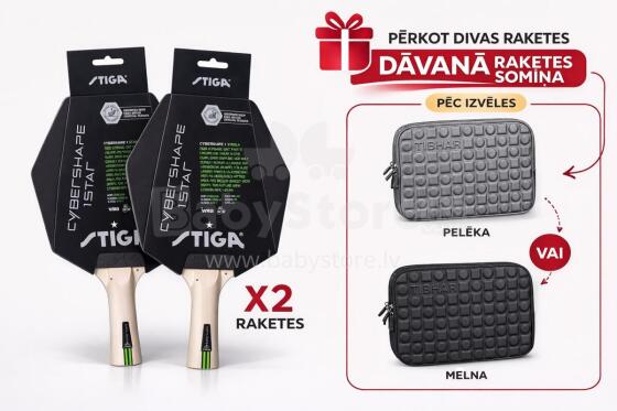 Set of 2 STIGA rackets and a TIBHAR case as a gift
