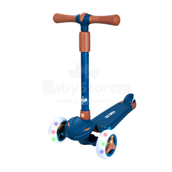 Story Mini Friends LED Deluxe Art.DB0101005100494-BLU-57-80 Blue High quality children's scooter with light effects
