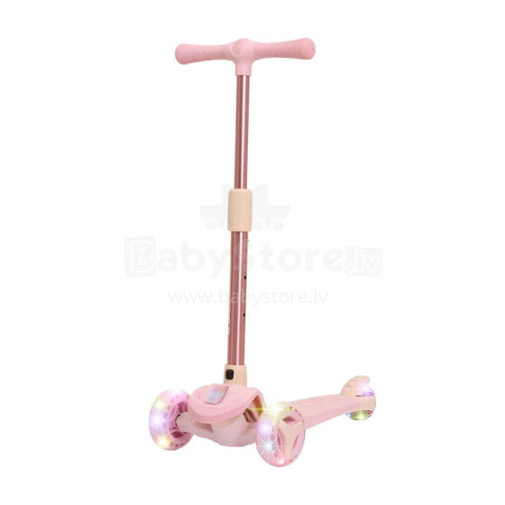 Story Mini Friends LED Deluxe Art.BD0101005100494-pin-57-80 Pink High quality children's scooter with light effects