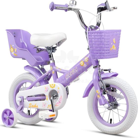 Glerc Kids Bike Wheels Collas 12'  Art.287139 Violet  Bērnu divritenis (velosipēds) ar palīgriteņiem