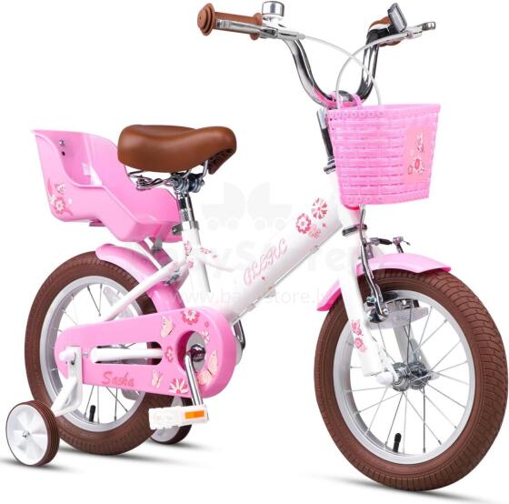 Glerc Kids Bike Wheels Collas 14'  Art.287152 White Children's two-wheeled bicycle with additional wheels