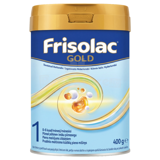 Frisolac® Gold 1 New Formula Art.287200 молочная смесь - диетическое питание для детей от 0-6 мес. 400г