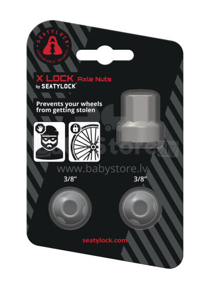 SEATYLOCK X Lock Axle Nuts 3/8+3/8
