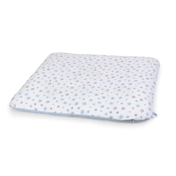 CEBA 848-626-603 Soft Changing Mat Cover (75x72) 2 pcs Grey Stars, Light Grey + Blue Stars, Blue