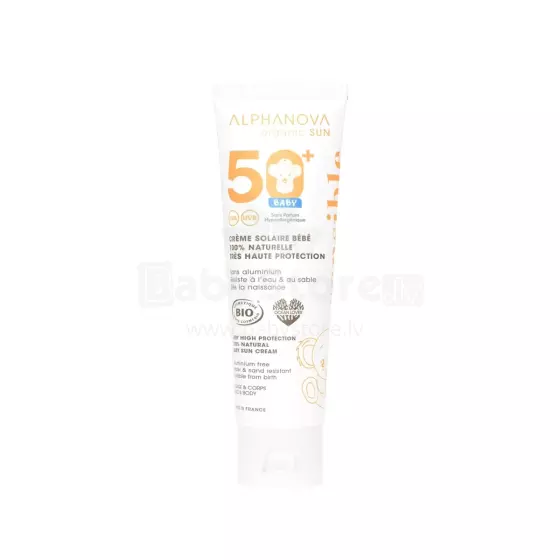 Alphanova Sun Baby Art.287560 hipoalerģisks bērnu saules aizsargkrēms SPF50+, 50g