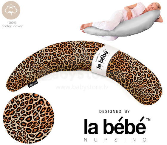 La Bebe™ Moon Cotton Maternity Pillow Art. 5-170 Wild Life. Large pregnancy pillow with Memory Foam filling (especially soft and quiet filling)