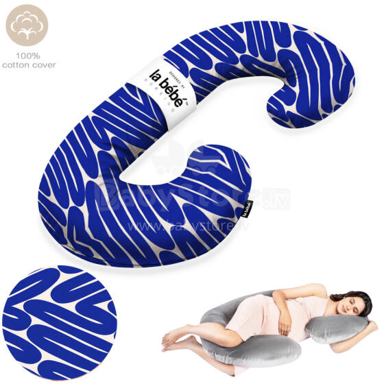 La Bebe™ Maternity Pillow Cotton Sì -Duo Art. 5-172 Wild Life. Daudzfunkcionāls spilvens/pakavs grūtniecēm, ar memory foam