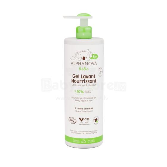 Alphanova Bebe Shower Gel Art.287575 moisturizing fragrance-free body wash gel for dry and atopic skin, 400ml