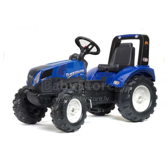 Falk pedaalidega traktor treileriga New Holland sinine