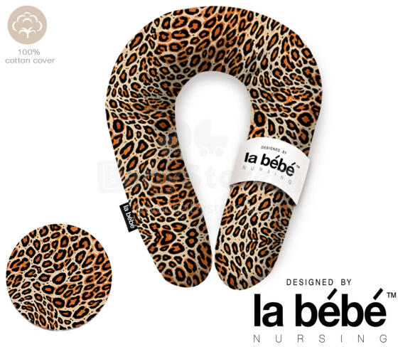 La Bebe™ Snug Maternity Pillow Art. 5-170 Wild Life. Pillow for Baby Sleep & Feeding, 20×70 cm
