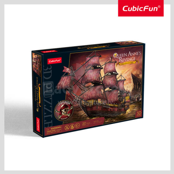 CUBICFUN 3D puzzle Queen Anne´s Revenge, Anniversary Red Edition