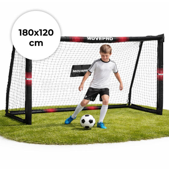 Futbola vārti ar tīklu futbolam 180x120x60 cm MOVEPRO