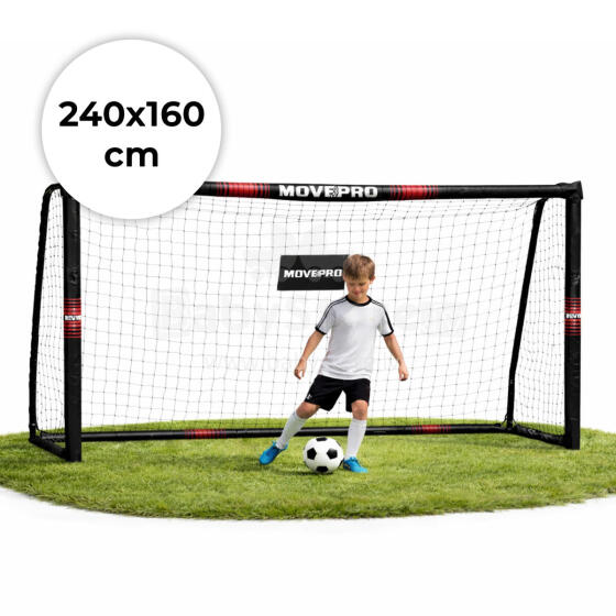 Futbola vārti ar tīklu futbolam 240x160x85 cm MOVEPRO