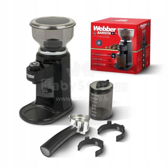 Elektriskais kafijas dzirnaviņas ar automātisko 25 līmeņu WEBBER CG6 180W