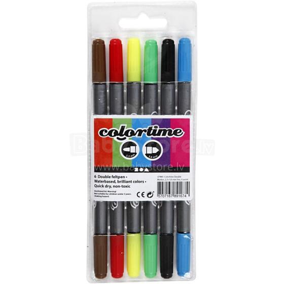 Creative Double-Sided Markers, 6 pcs.
