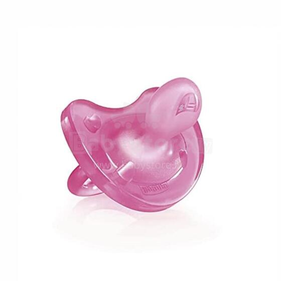 Chicco Physio Soft Art.288259 Pink Sleep-safe silicone pacifier, molded, 0 m+