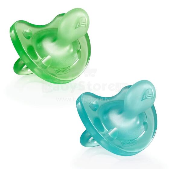 Chicco Physio Soft Art.288260 Blue  Sleep-safe silicone pacifier, molded, 0 m+