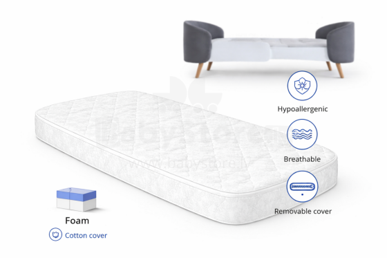 La Bebe™ Fly Bed Art.288274 Children's foam mattress 66x136x11 cm (Compatible with Ingvart)