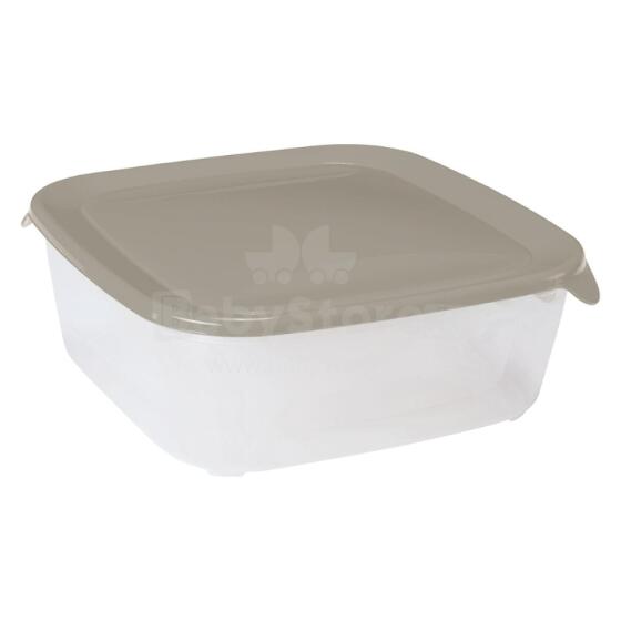 Food container set 4 pcs. rectangle 0.8+1.7+2.9+0.5L Fresh&amp;amp;Go beige