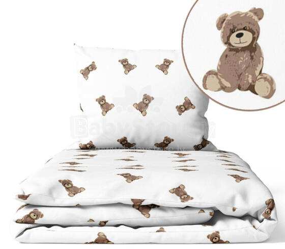 Cover set -  2 pcs - 135x100, 40x60 - TEDDY - WHITE
