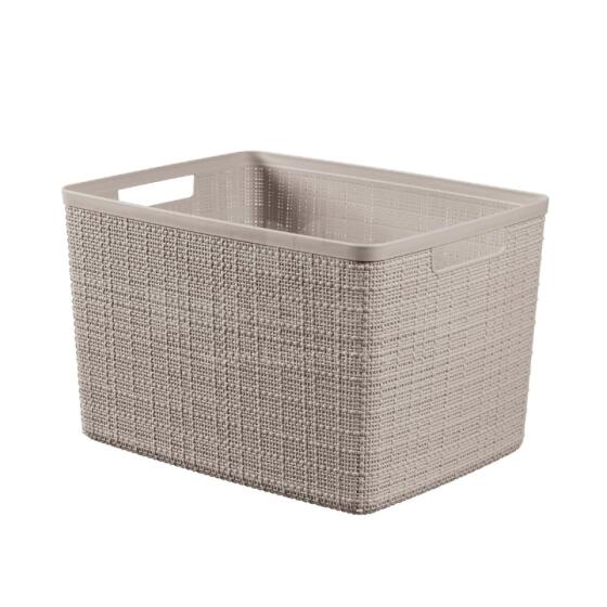 Groziņš Jute L 20L 36x28x23cm bēšs 