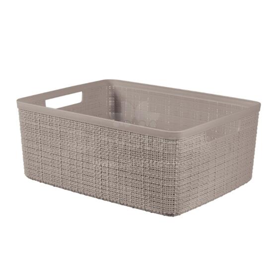 Groziņš Jute M 12L 36x28x15cm bēšs 