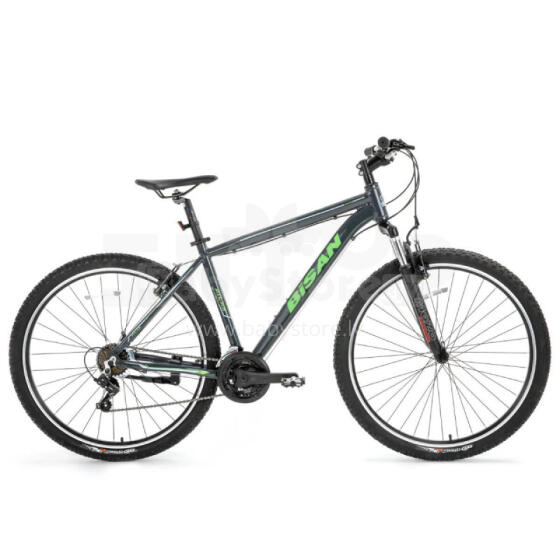 Kalnu velosipēds Bisan ATLAS V Grey/Green (Rata izmērs: 27,5 Rāmja izmērs: 19)