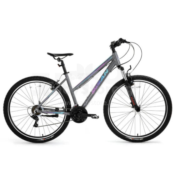 Kalnu velosipēds Bisan ATHENA V Metallic Grey/Blue/Purple (Rata izmērs: 27,5 Rāmja izmērs: 17)