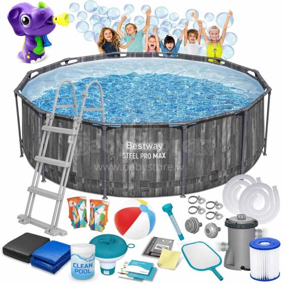 Bestway 5614X 366 x 100 cm Frame Pool 18 in 1 + Bubble Machine FREE