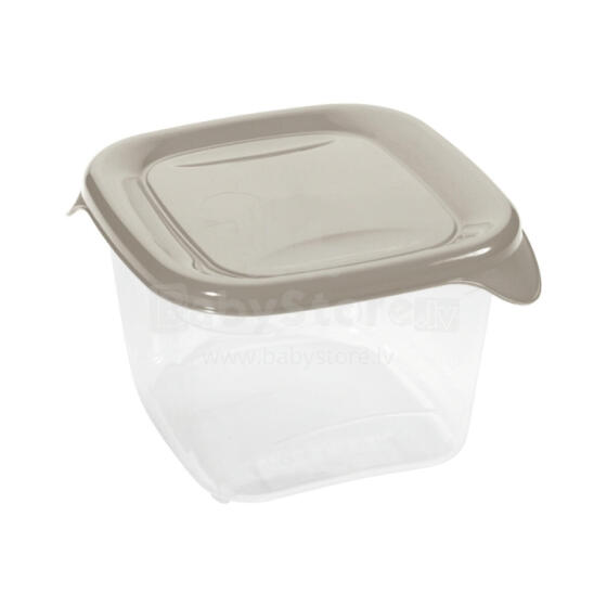 Square food container 0.45L Fresh&amp;amp;Go beige